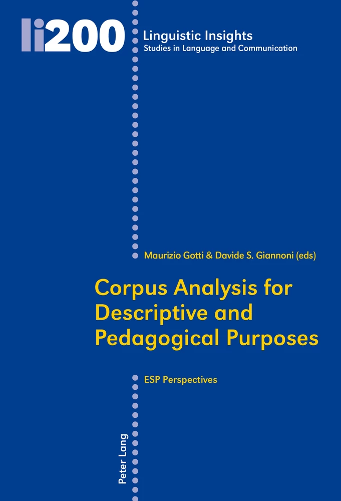 Title: Corpus Analysis for Descriptive and Pedagogical Purposes
