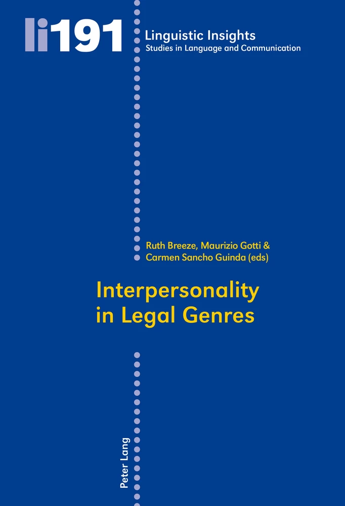Title: Interpersonality in Legal Genres