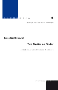 Title: Two Studies on Pindar