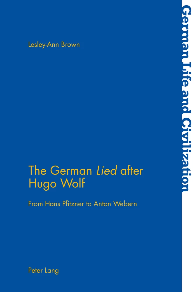 Title: The German «Lied» after Hugo Wolf