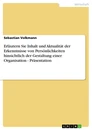 Titel: Erläutern Sie Inhalt und Aktualität der Erkenntnisse von Persönlichkeiten hinsichtlich der Gestaltung einer Organisation - Präsentation