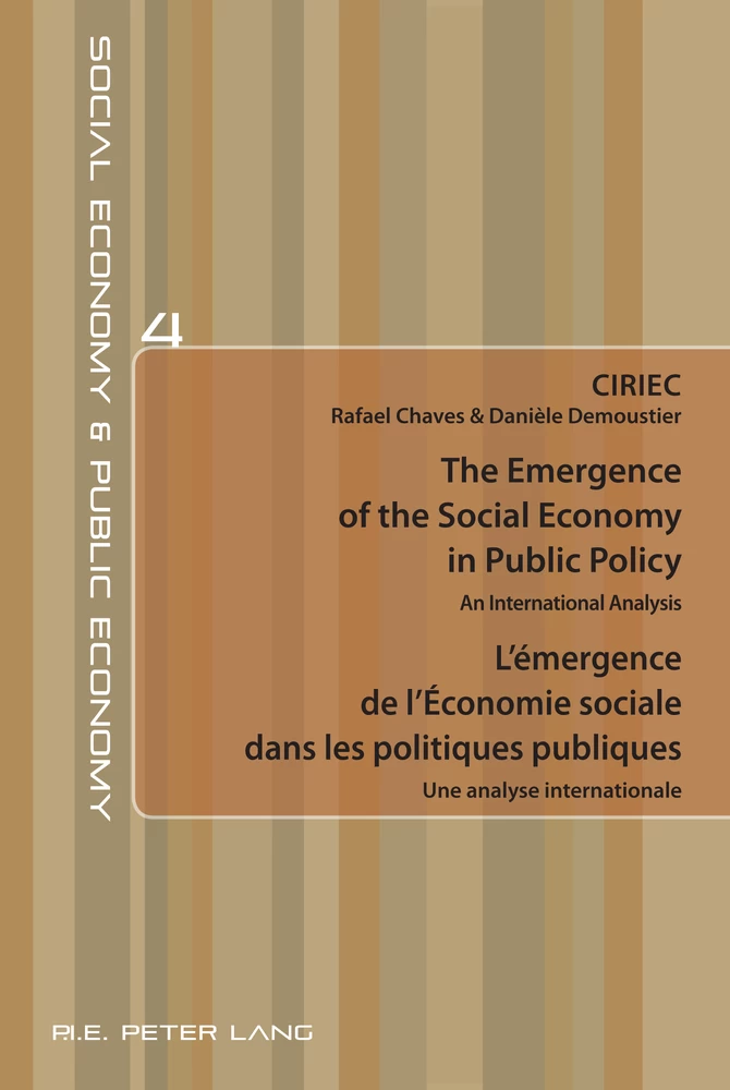 Title: The Emergence of the Social Economy in Public Policy / L’émergence de l’Économie sociale dans les politiques publiques