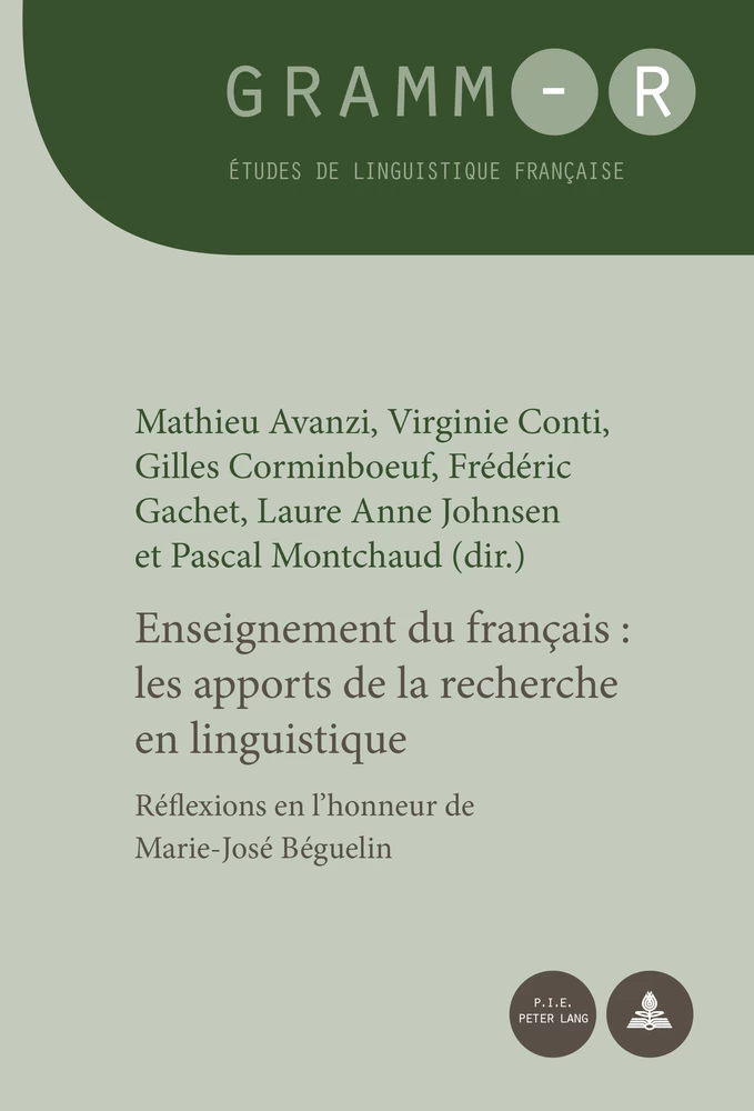 Titre: Enseignement du français : les apports de la recherche en linguistique