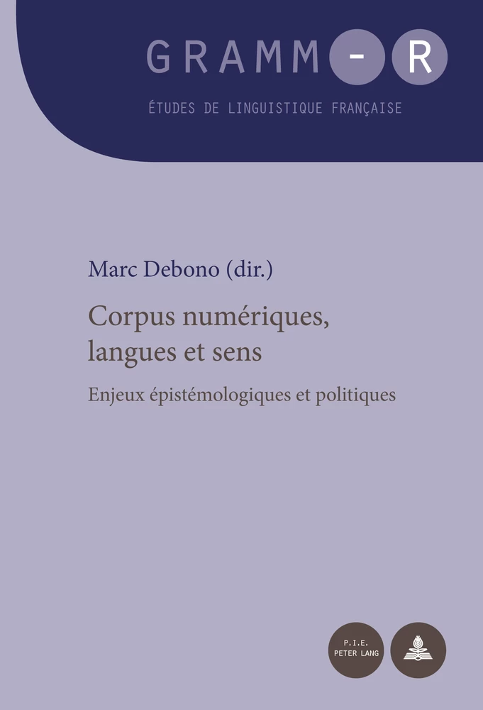 Titre: Corpus numériques, langues et sens