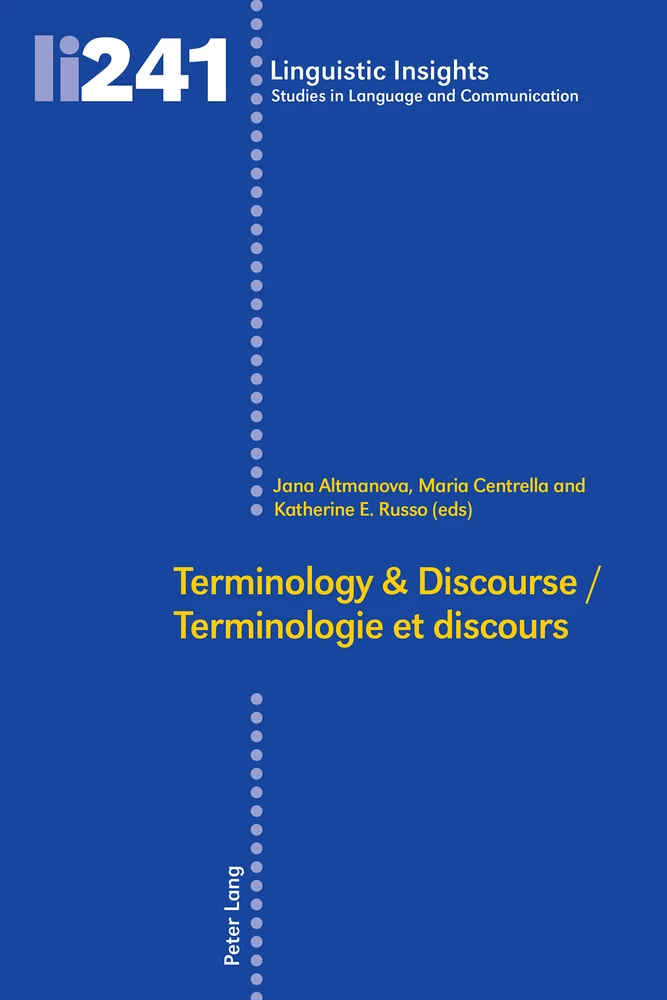Title: Terminology & Discourse/Terminologie et discours