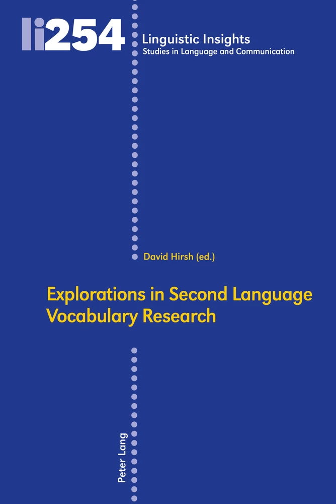 Title: Explorations in Second Language Vocabulary Research