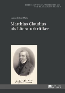 Title: Matthias Claudius als Literaturkritiker