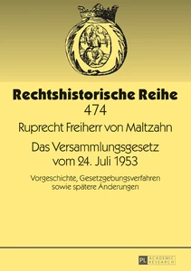 Title: Das Versammlungsgesetz vom 24. Juli 1953