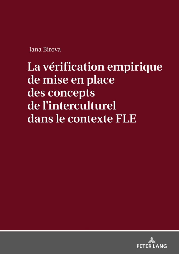Titre: La vérification empirique de mise en place des concepts de lʹinterculturel dans le contexte FLE
