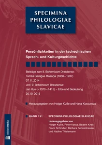 Title: Persönlichkeiten in der tschechischen Sprach- und Kulturgeschichte