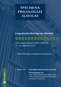 Title: Linguistische Beiträge zur Slavistik. XXII. JungslavistInnen-Treffen in München, 12.-14. September 2013
