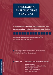 Title: Ausgewählte Probleme der polnischen und tschechischen Holocaustliteratur und -kultur