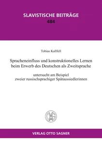 Title: Spracheinfluss und konstruktionelles Lernen beim Erwerb des Deutschen als Zweitsprache