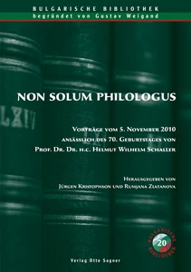 Title: Non solum philologus. Vorträge vom 5. November 2010 anlässlich des 70. Geburtstages von Prof. Dr. Dr. h. c. Helmut Wilhelm Schaller