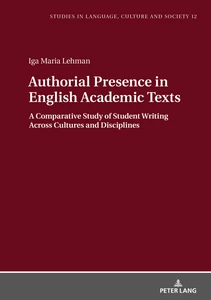 Title: Authorial Presence in English Academic Texts