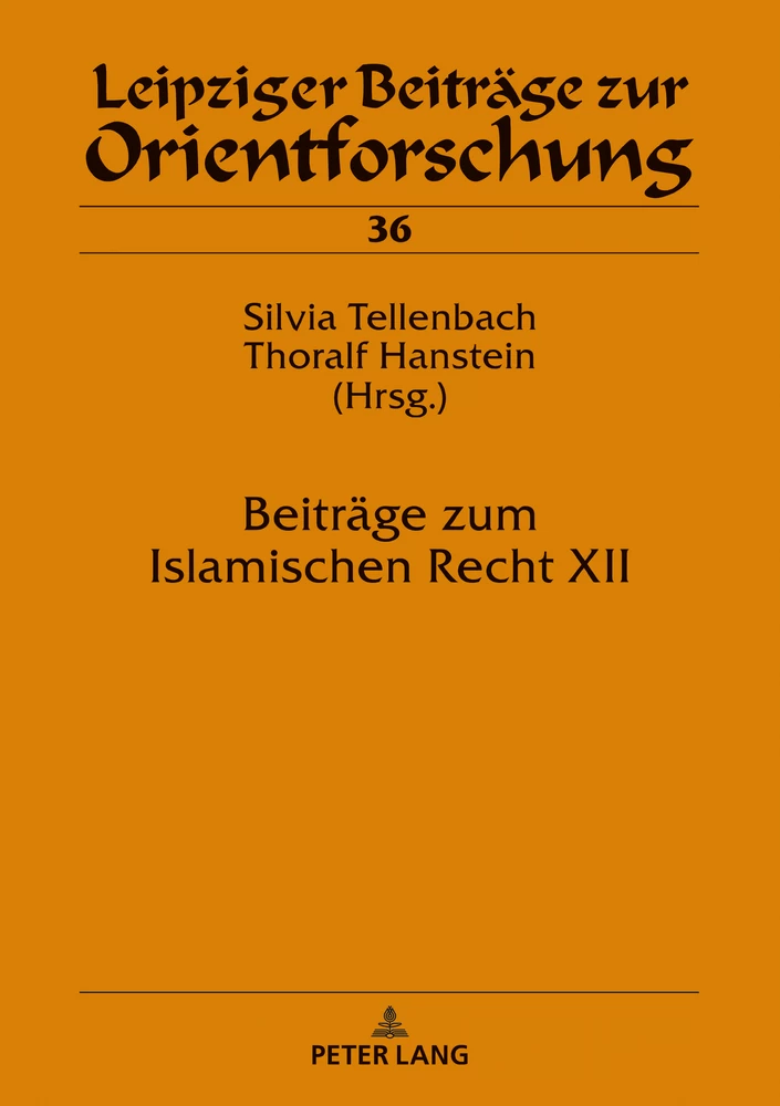 Title: Beiträge zum Islamischen Recht XII