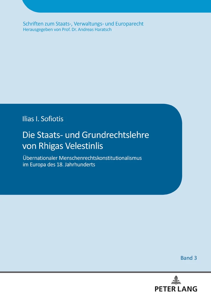 Titel: Die Staats- und Grundrechtslehre von Rhigas Velestinlis