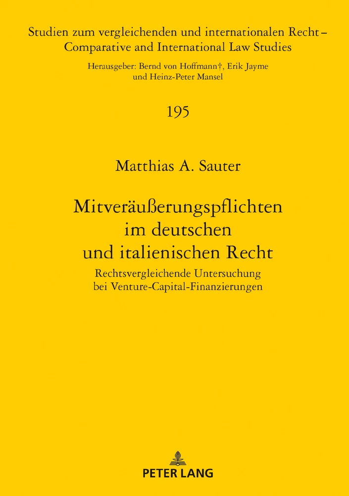Titel: Mitveräußerungspflichten im deutschen und italienischen Recht