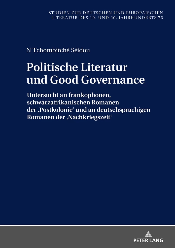 Titel: Politische Literatur und Good Governance