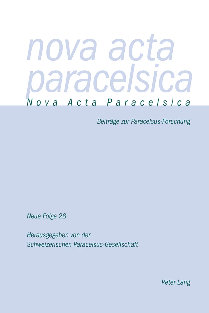 Titel: Nova Acta Paracelsica 28/2018