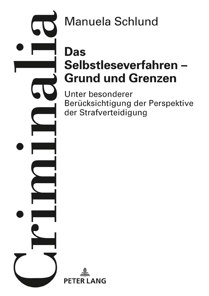 Title: Das Selbstleseverfahren – Grund und Grenzen