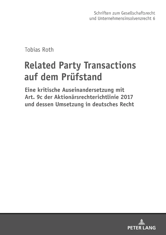 Titel: Related Party Transactions auf dem Prüfstand
