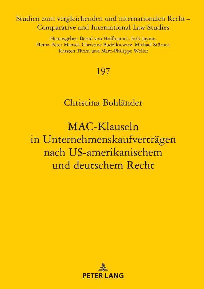 Titel: MAC-Klauseln in Unternehmenskaufverträgen nach US-amerikanischem und deutschem Recht