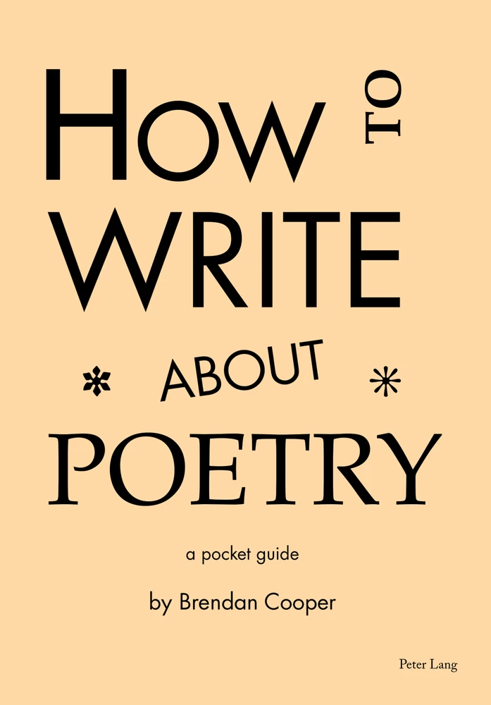 Title: How to Write About Poetry