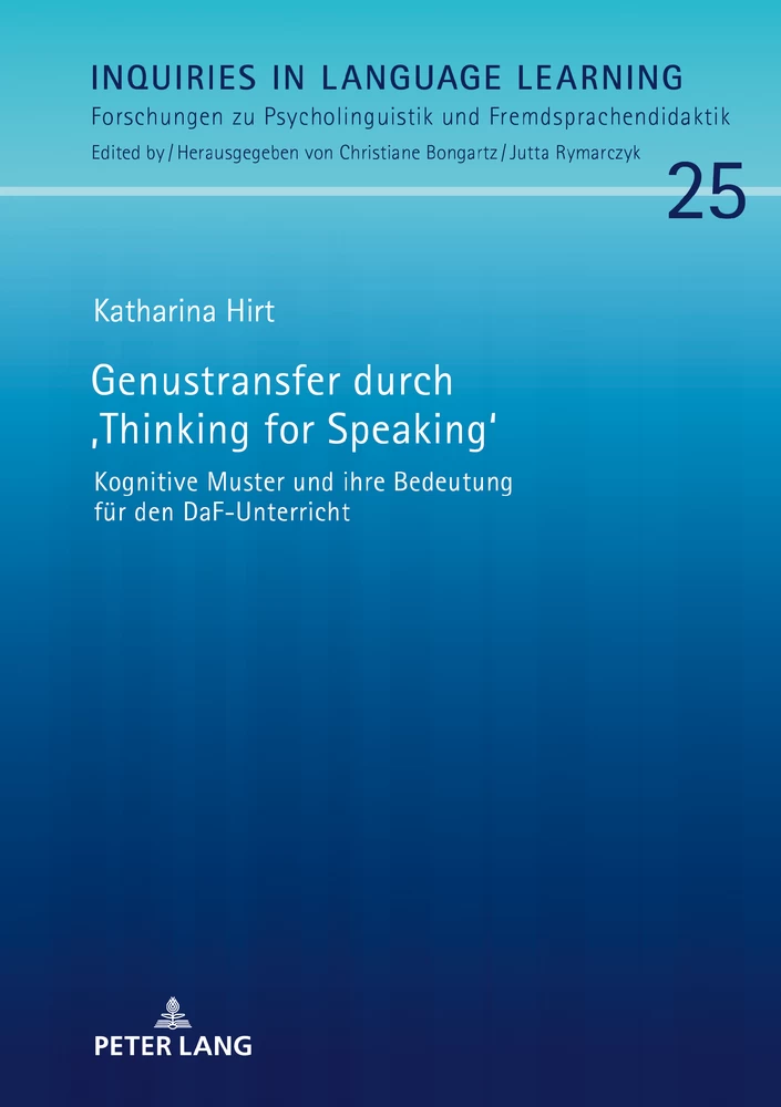 Titel: Genustransfer durch «Thinking for Speaking»