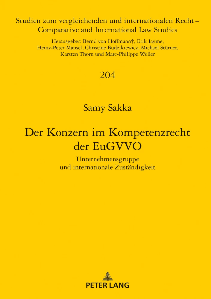 Titel: Der Konzern im Kompetenzrecht der EuGVVO