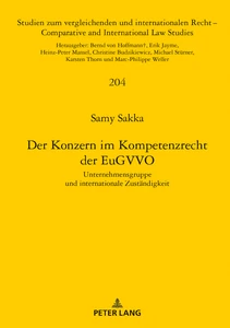 Titel: Der Konzern im Kompetenzrecht der EuGVVO