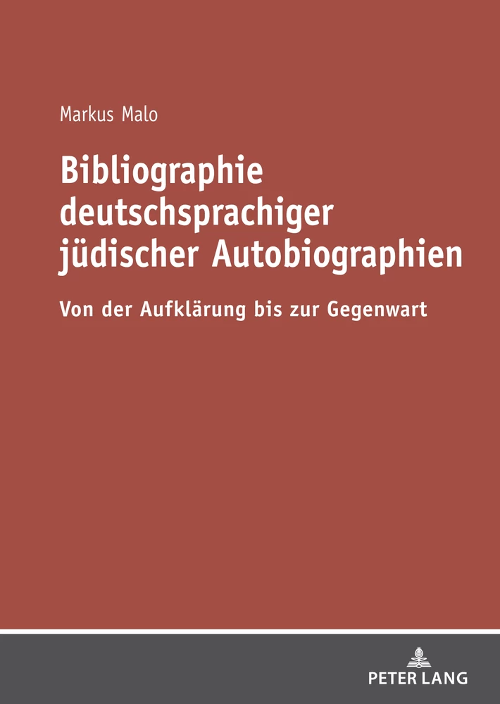 Titel: Bibliographie deutschsprachiger jüdischer Autobiographien