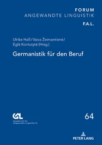 Title: Germanistik für den Beruf