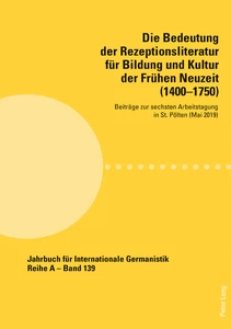 Title: Die Bedeutung der Rezeptionsliteratur für Bildung und Kultur der Frühen Neuzeit (1400–1750)