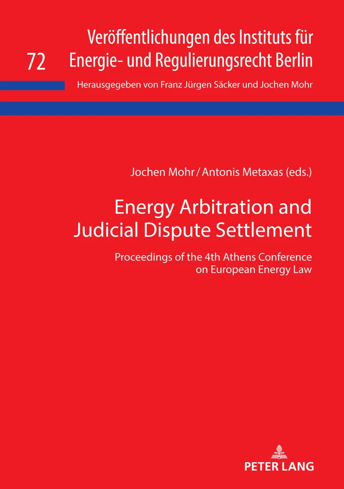 Title: Energy Arbitration and Judicial Dispute Settlement