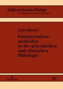 Title: Interpretationsmethoden in der griechischen und römischen Philologie