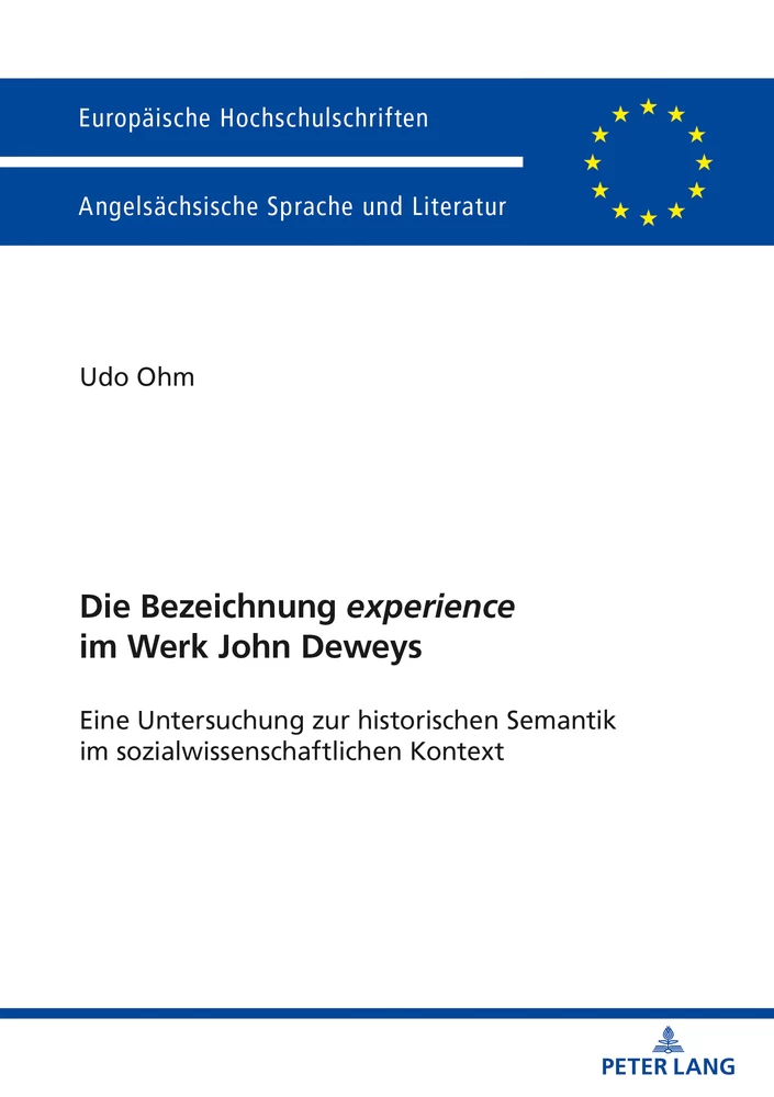Titel: Die Bezeichnung «experience» im Werk John Deweys