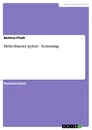 Title: Helicobacter pylori - Screening