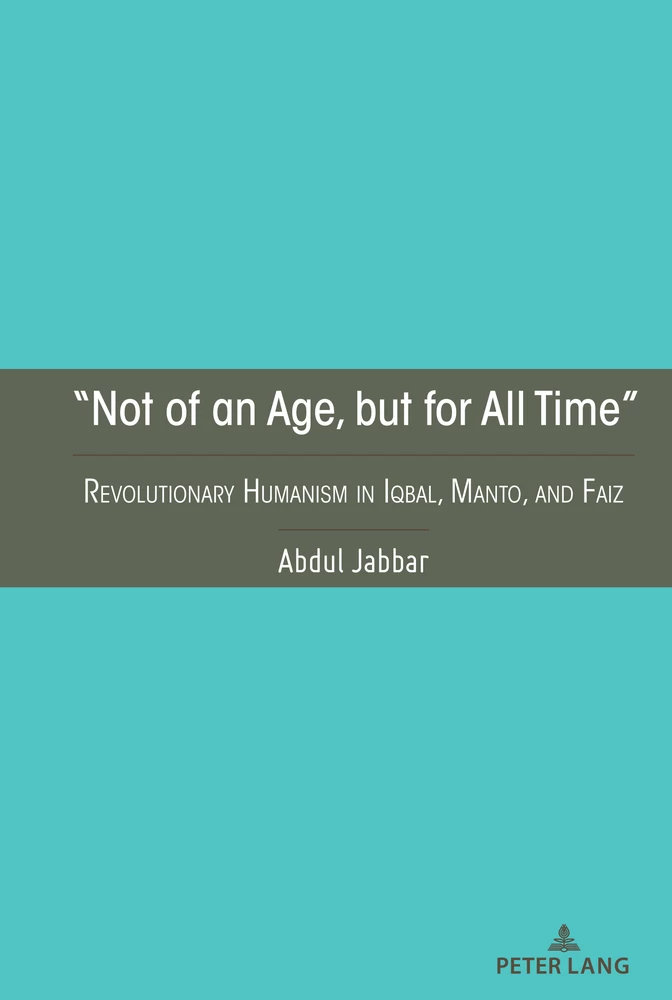 Title: “Not of an Age, but for All Time”