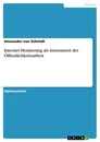 Titre: Internet-Monitoring als Instrument der Öffentlichkeitsarbeit