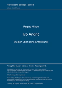 Titre: Ivo Andrić. Studien über seine Erzählkunst