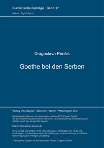 Title: Goethe bei den Serben