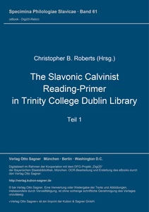 Title: The Slavonic Calvinist Reading-Primer in Trinity College Dublin Library