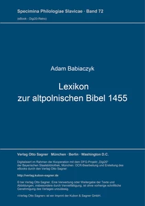 Title: Lexikon zur altpolnischen Bibel 1455