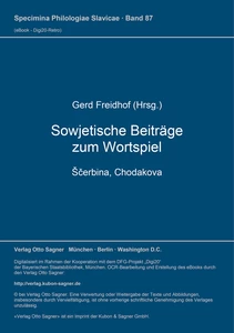 Title: Sowjetische Beiträge zum Wortspiel (Ščerbina, Chodakova)