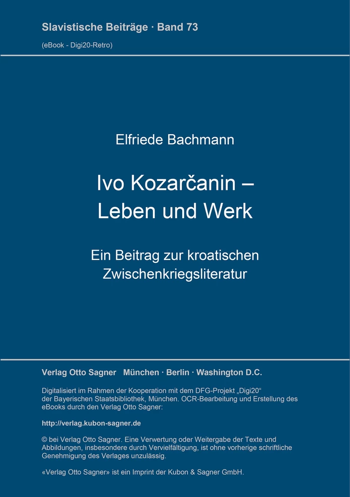 Titel: Ivo Kozarčanin - Leben und Werk