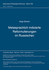 Title: Metasprachlich indizierte Reformulierungen im Russischen