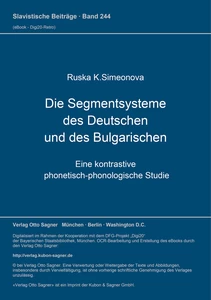 Title: Die Segmentsysteme des Deutschen und des Bulgarischen