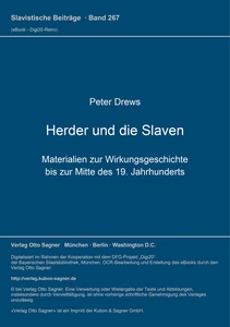 Title: Herder und die Slaven