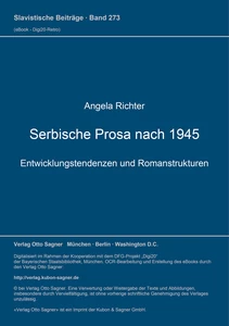 Title: Serbische Prosa nach 1945